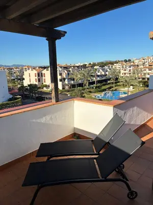 Un balcón o terraza de Mediterranea 8 Vera Playa Jardines tus momentos frente al mar