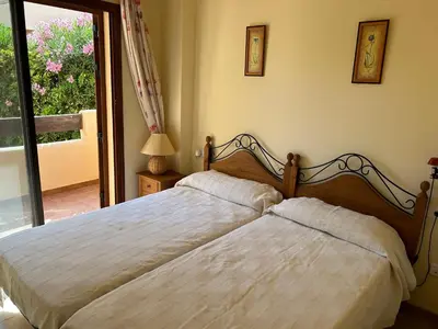 Cama o camas de una habitación en Espectacular casa Playas de Vera