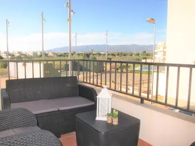 Un balcón o terraza de Apartamento en El Toyo - Playas del Cabo