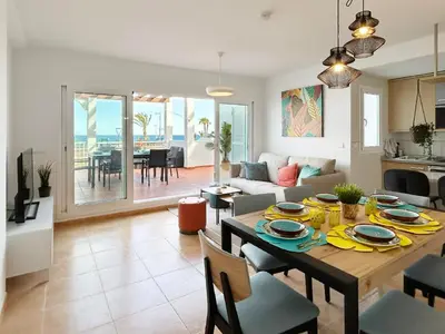 Zona de estar de Casa con piscina, Mojácar Playa