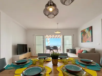 Zona de estar de Casa con piscina, Mojácar Playa