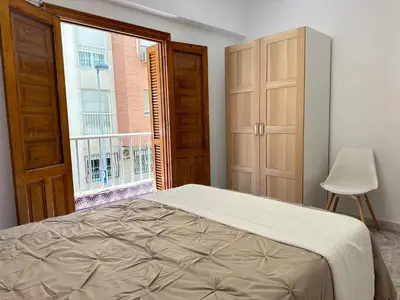 Cama o camas de una habitación en Apartamento 3 habitaciones a estrenar en Playa Zapillo Almería