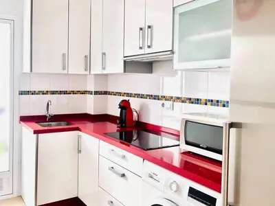 Una cocina o zona de cocina en Apartamento Romanilla Roquetas
