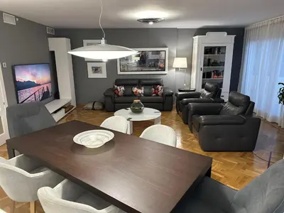 Zona de estar de The Penthouse