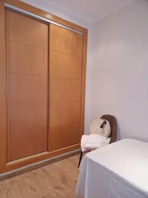 Cama o camas de una habitación en Atico Pueblo Salinas