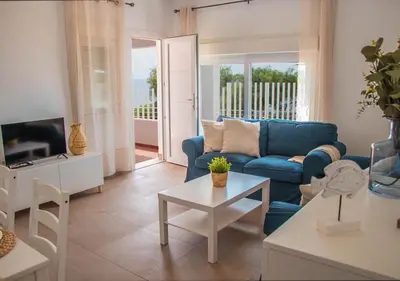 Zona de estar de MojacarProperty, Casa Luisa 1ª Línea de Playa