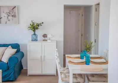 Zona de estar de MojacarProperty, Casa Luisa 1ª Línea de Playa