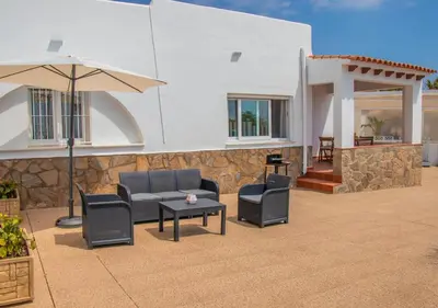 Zona de estar de MojacarProperty, Casa Luisa 1ª Línea de Playa