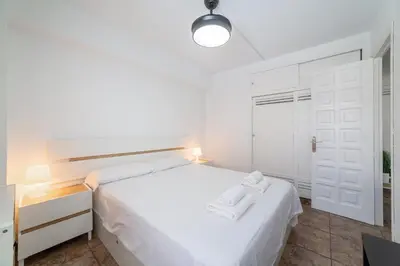 Cama o camas de una habitación en TrendyHomes Gaviotas, playa a un par de minutos andando y aire acondicionado