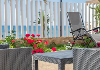 Jardín al aire libre en MojacarProperty, Casa Ginés 1ª Línea de Playa