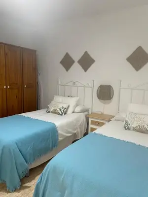 Cama o camas de una habitación en Almeria playa Zapillo