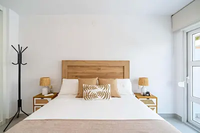 Cama o camas de una habitación en Ático El Faro