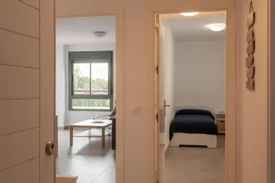 Cama o camas de una habitación en Apto ATENAS, Retamar, Cabo de Gata