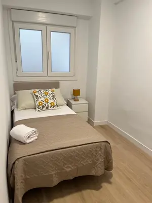 Cama o camas de una habitación en Premium Apartments Almeria Centro