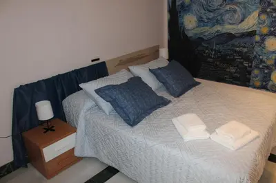 Cama o camas de una habitación en Casa del Sol y la Luna Apartamento Atardecer