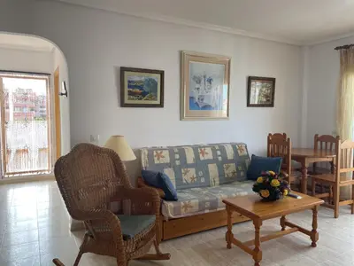Zona de estar de ATICO VERAMAR 5 JUNTO A LA PLAYA WiFi-SMART-TV