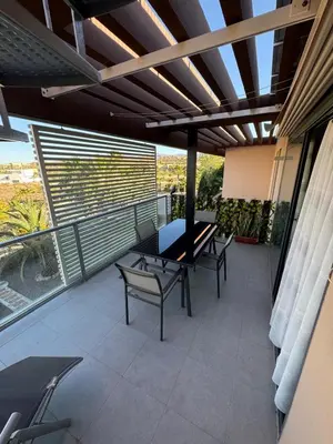 Un balcón o terraza de Apartamento Aloe 2 con terraza vistas al mar, Valle Del Este golf