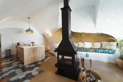 Cama o camas de una habitación en Cuevas de Kabila