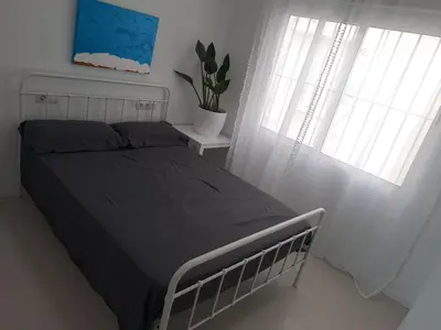 Cama o camas de una habitación en Ático 180 vistas al mar Mojacar