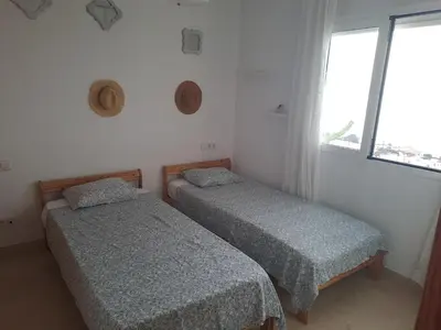 Cama o camas de una habitación en Ático 180 vistas al mar Mojacar