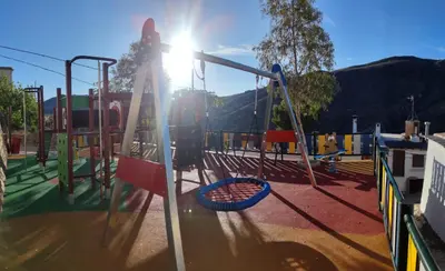 Zona de juegos infantil en El retiro de Gaia