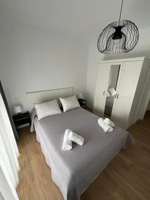 Cama o camas de una habitación en Apartamento San Antonio 1