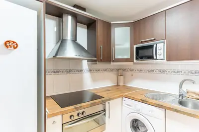 Una cocina o zona de cocina en Trendyhomes Aguadulce Beach, WIFI - aire acondidionado - piscina de temporada