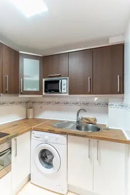 Una cocina o zona de cocina en Trendyhomes Aguadulce Beach, WIFI - aire acondidionado - piscina de temporada