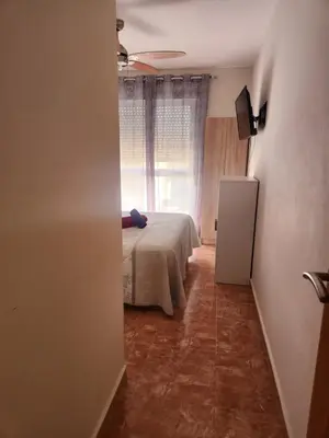 Cama o camas de una habitación en Ático precioso muy luminoso con piscina privada!