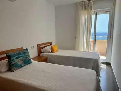 Cama o camas de una habitación en Candela 53 Dúplex con terraza y piscina