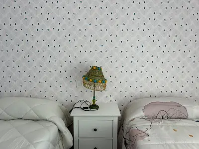 Cama o camas de una habitación en Candela Atico con piscina compartida