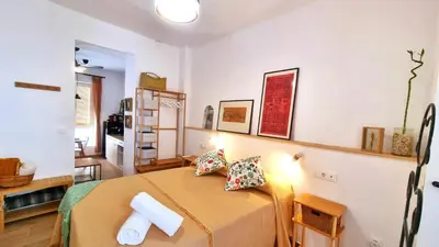 Cama o camas de una habitación en Rincón céntrico con encanto By Aloha Palma