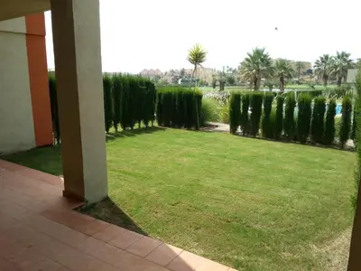 Jardín al aire libre en Apartamento unifamiliar Golf Vera urb privada y tranquila