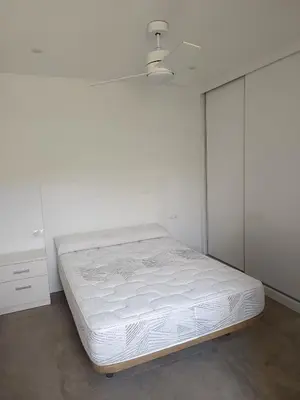 Cama o camas de una habitación en Piso en Primera línea de playa
