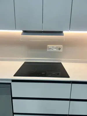 Una cocina o zona de cocina en Apartamento en primera linea de playa