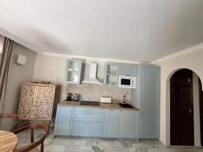 Una cocina o zona de cocina en Mi Casa Vera Playa -bajo