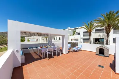 Un balcón o terraza de AlmeriaSuite Mojacar Macenas Sun