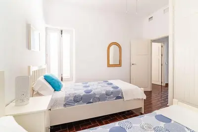 Cama o camas de una habitación en Casa de la Media Luna