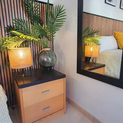Cama o camas de una habitación en Apartamento Vera Playa - Almería