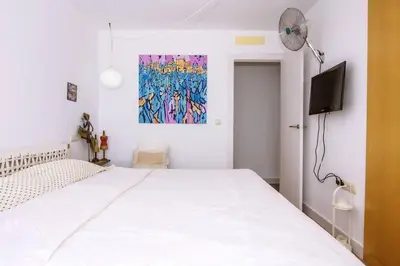 Cama o camas de una habitación en Esencia de Mar Terraza y Piscina