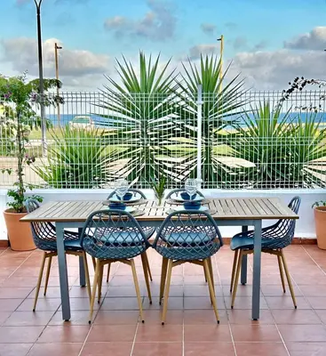 Un balcón o terraza de Mojacar Primera línea y vistas al mar