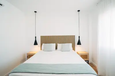 Cama o camas de una habitación en Almare Suites - Aguadulce Vistas al mar