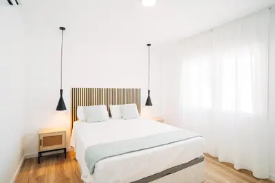 Cama o camas de una habitación en Almare Suites - Aguadulce Vistas al mar
