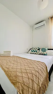 Cama o camas de una habitación en Apartamento Campo de Golf