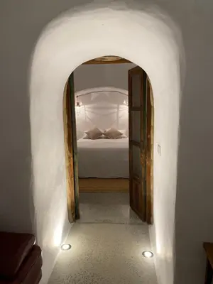 Cama o camas de una habitación en Cuevas Oro y Arcilla