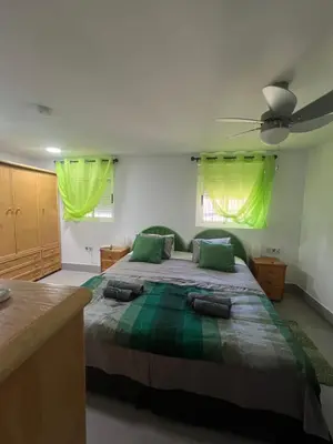 Cama o camas de una habitación en Rambla Retreats Apartment Verde with a shared hot tub & pool in Rambla de Oria