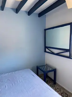 Cama o camas de una habitación en Bonitas vistas al mar