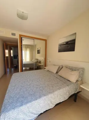 Cama o camas de una habitación en Paraíso Vera Playa