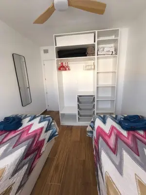 Cama o camas de una habitación en Ático Bora Palm,Piscina Privada Climatizable, 250m playa