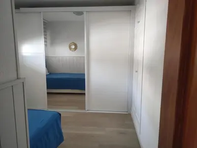 Cama o camas de una habitación en Ático con vistas al Puerto de Aguadulce